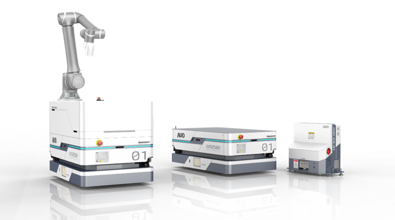 pg电子數位開發的自主式移動機器人（AMR250M），搭配全向輪並結合AI演算法、2D LiDAR、3D攝影機等技術，協助客戶實現產線全自動化